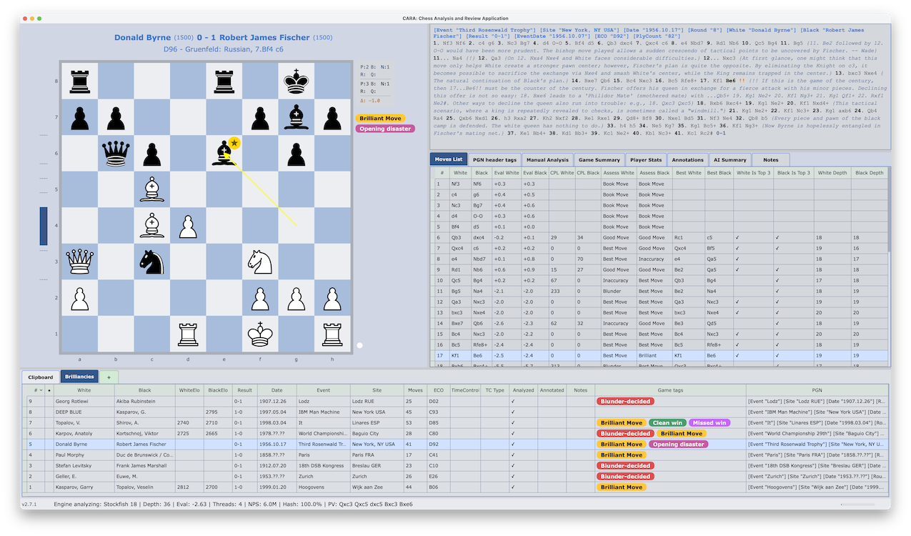 CARA application overview in the light theme